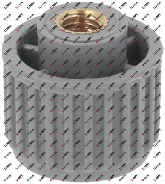 Equipment foot H 21mm thread M6 ø 23mm grey