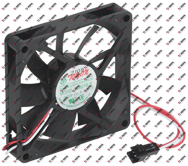 Axiallüfter 12 V H 80 mm B 80 mm T 16 mm