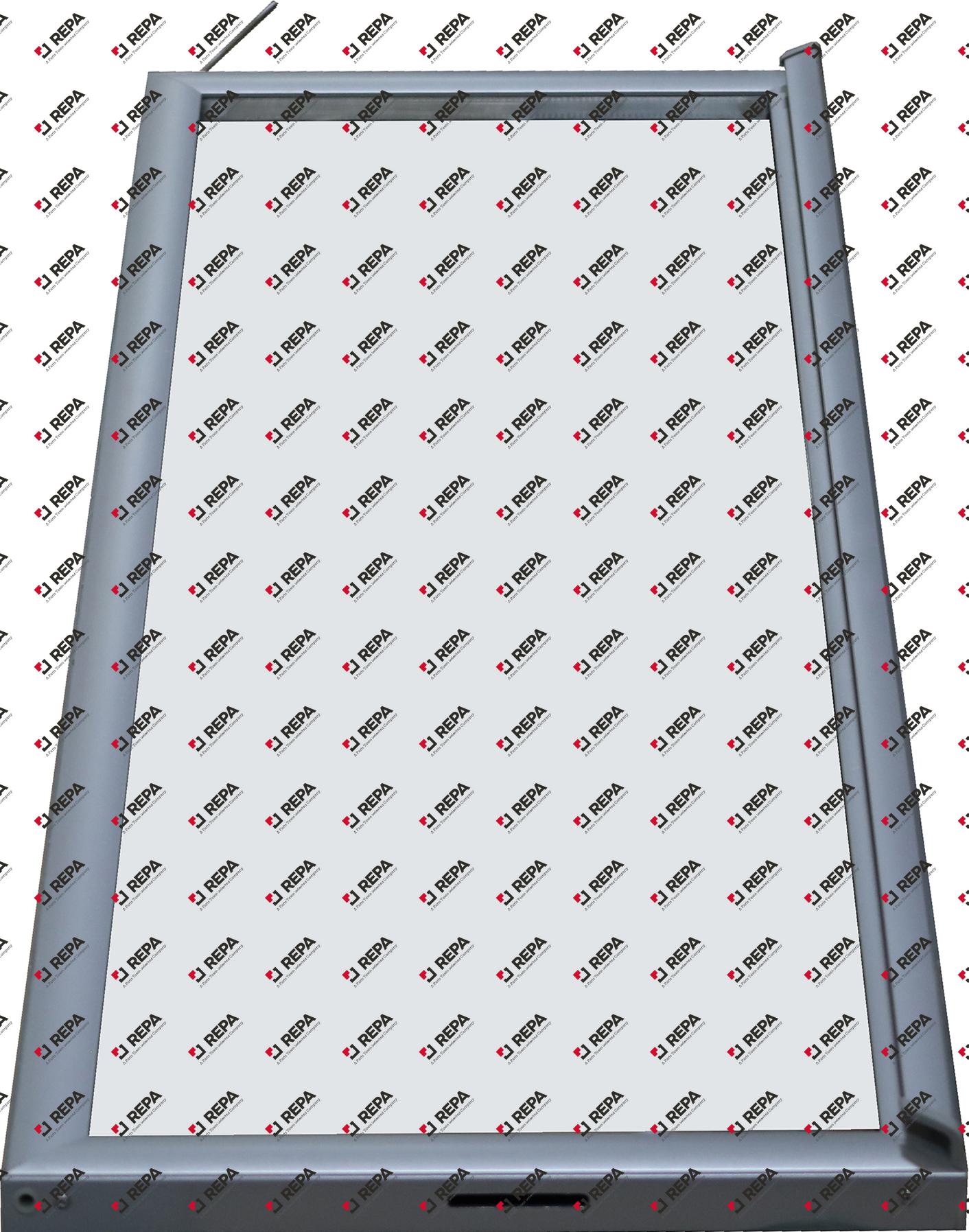 glass door left aluminium for model 