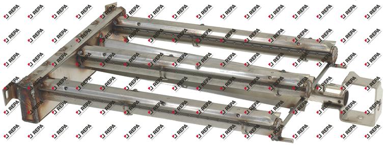 Bruciatore a barra a 3 file L 450mm lar. 280mm