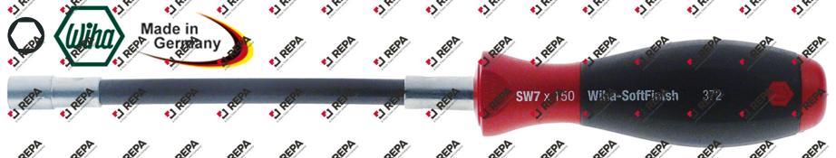 Cacciavite per inserti con albero flessibile