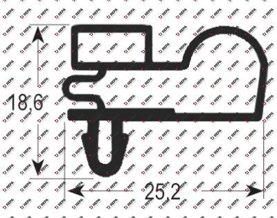 Refrigeration gasket profile 9010 W 588mm L 1422mm