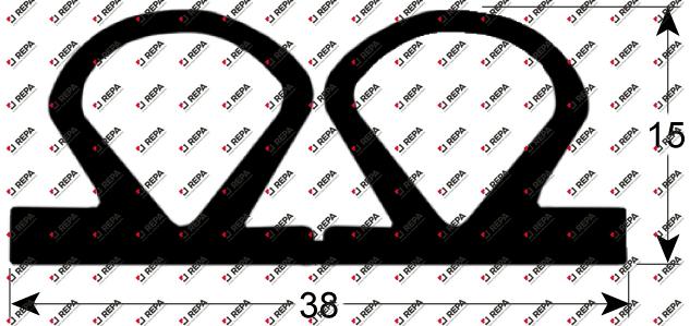 Kühlzellendichtung Profil 9905 VPE 25 m schwarz