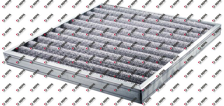 air filter L 592mm W 592mm H 48mm metal AIR-XFP6x6