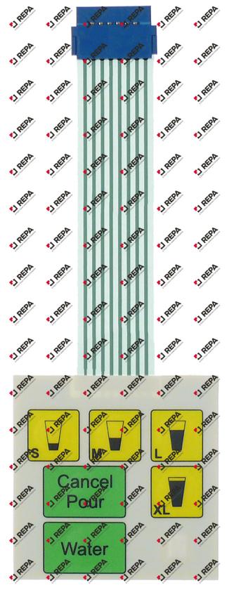 Tastatur 60x60 Water Buton 10cm lead