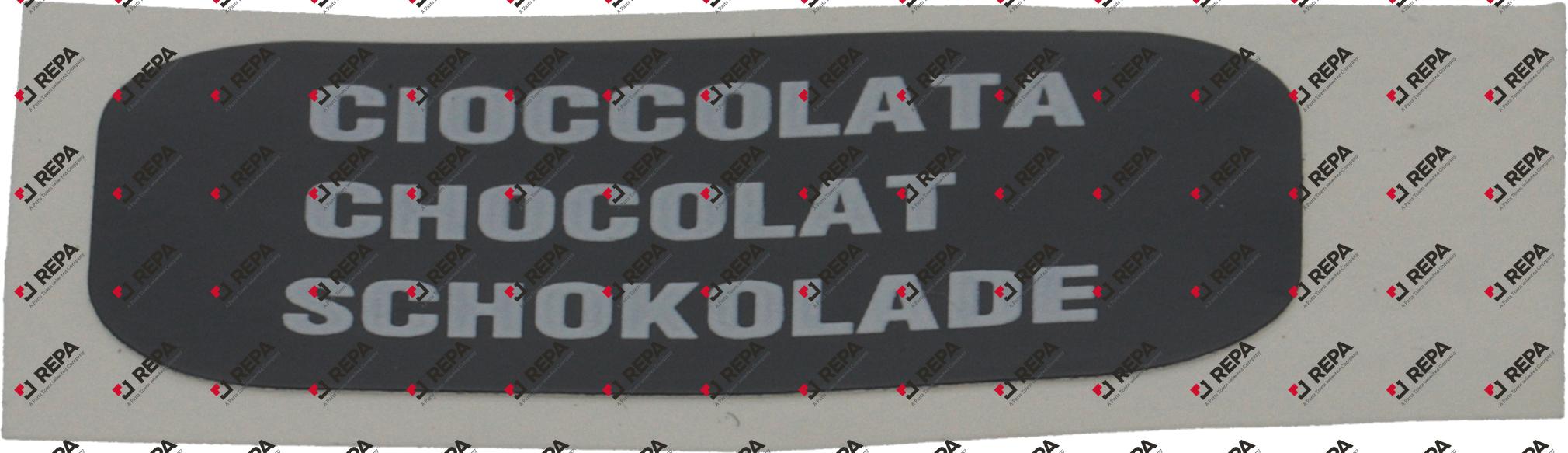 Aufkleber für Produktbehälter Schokolade