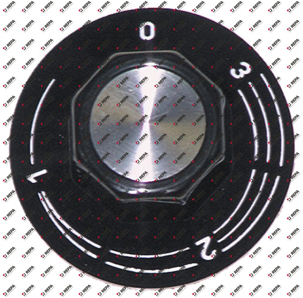 Knob energy regulator 1-3 ø 50mm shaft ø 6x4.6mm