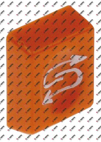 druktaster L 19,5mm B 25mm regeneratie oranje
