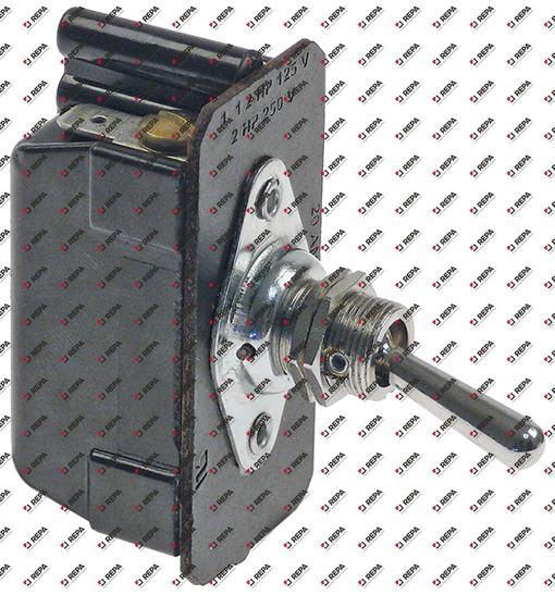 Toggle switch 250V 2NO screw
