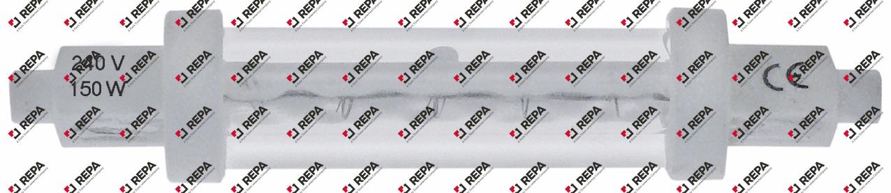 Infrared lamp socket R7s 240V 150W L 117,6mm