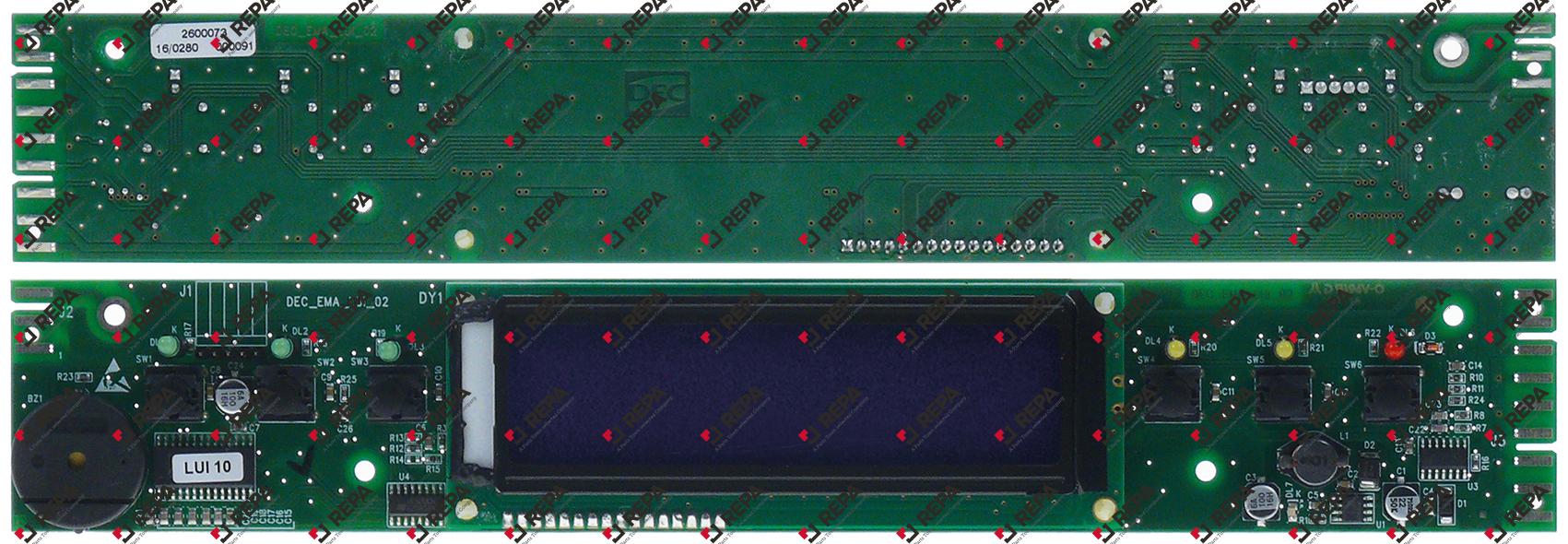 control PCB dishwasher L 280mm W 47mm