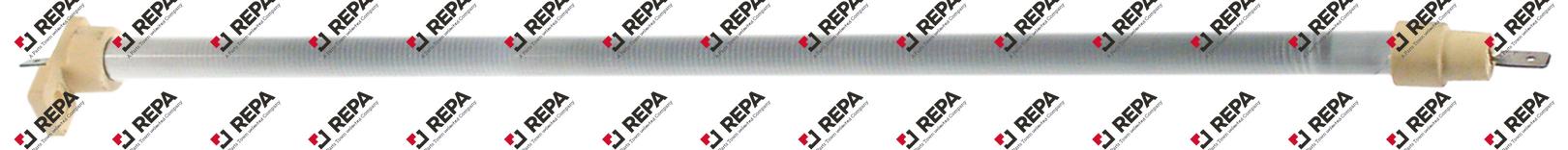 quartz heating element 200W 55V L 335mm ø 10mm