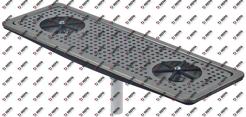Bandeja de goteo inox H 24 mm An 645 mm P 217 mm