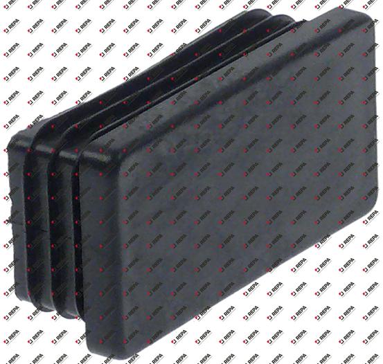 Tappo terminale nero L 60mm lar. 30mm