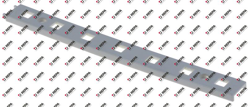 crémaillère L 210mm lar. 20mm plastique