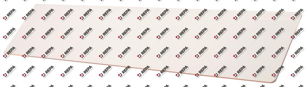 vidrio L 600mm An 130mm espesor  4mm rectangular