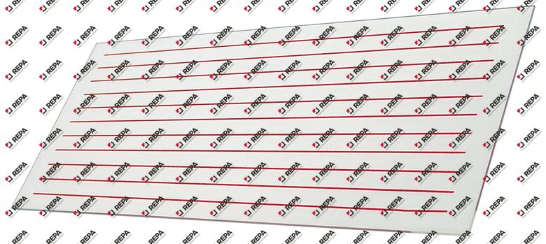 vidrio L 565mm An 230mm espesor  5mm rectangular
