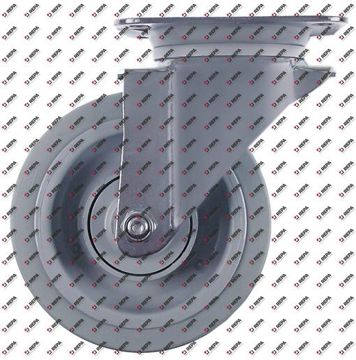 Lenkrolle Plattenbefestigung LA 105x75mm H 200 mm