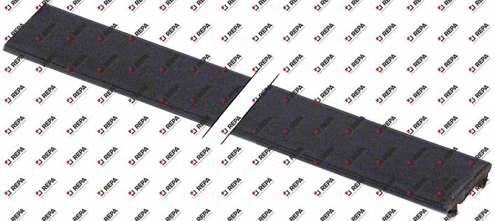 Abdeckung L 2000mm B 23mm H 4mm Kunststoff