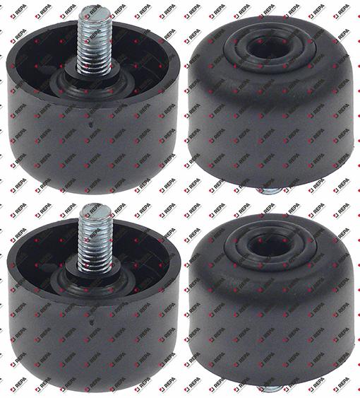 Equipment foot thread M10 plastic ø 49mm H 35mm