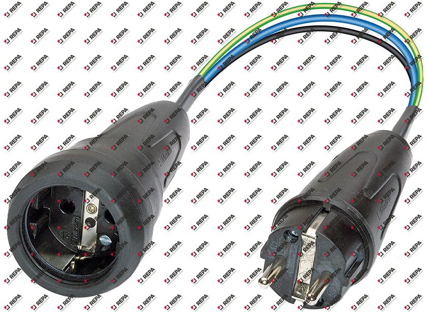 Messadapter 16A Schukokupplung/16A Schukostecker