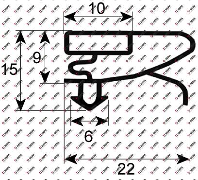 Joint froid profil 9753 lar. 651mm L 1651mm
