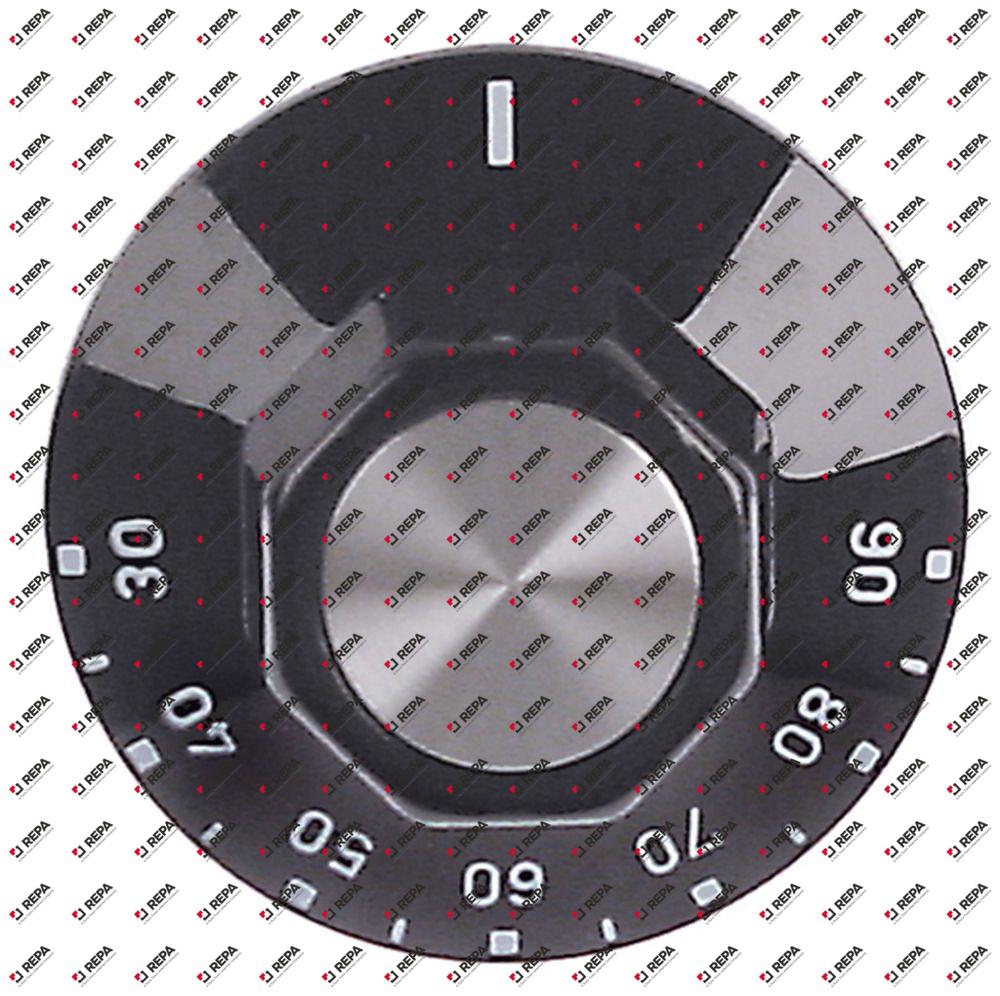 Knob thermostat t.max. 90°C ø 50mm shaft ø 6x4.6mm