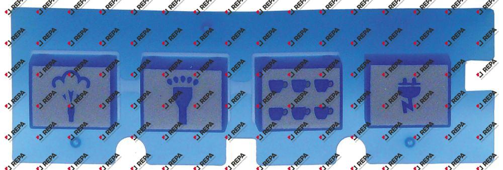 Knoppenstrip L 114mm B 37mm knoppen 4