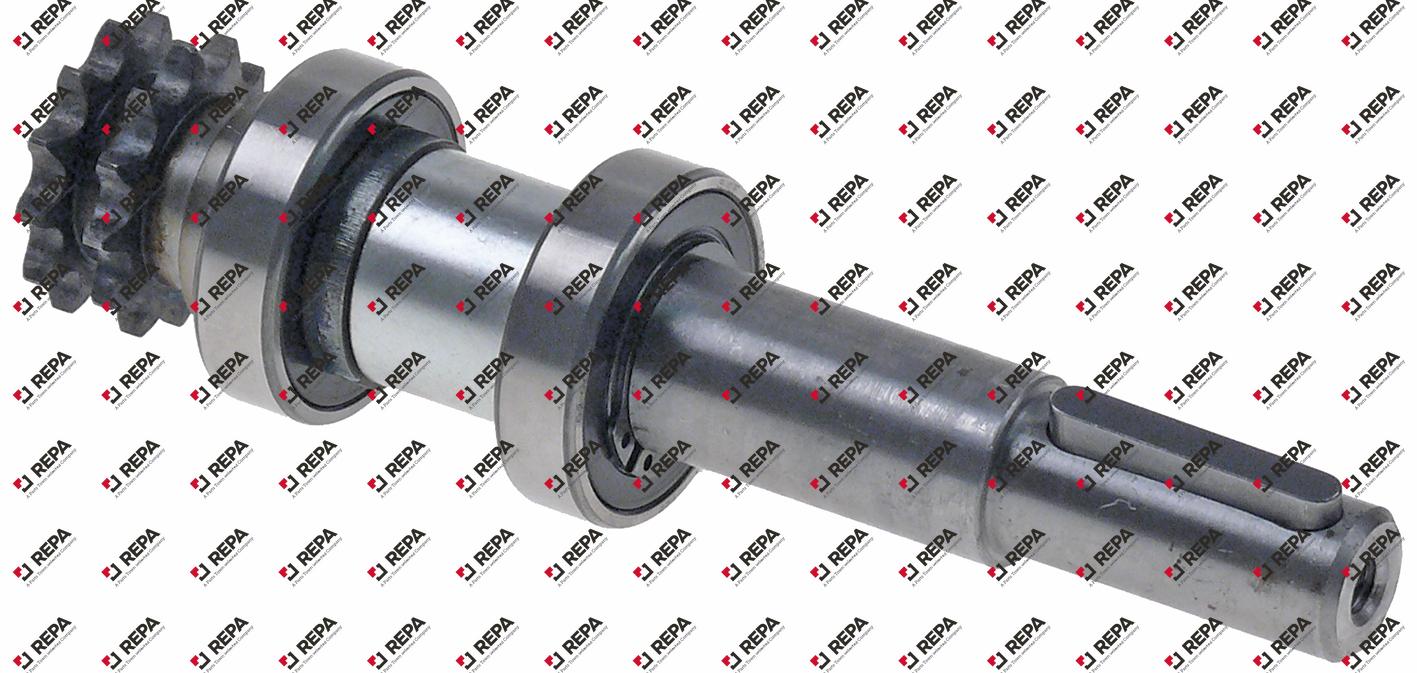 drive shaft double ø 20mm with toothed chain drive