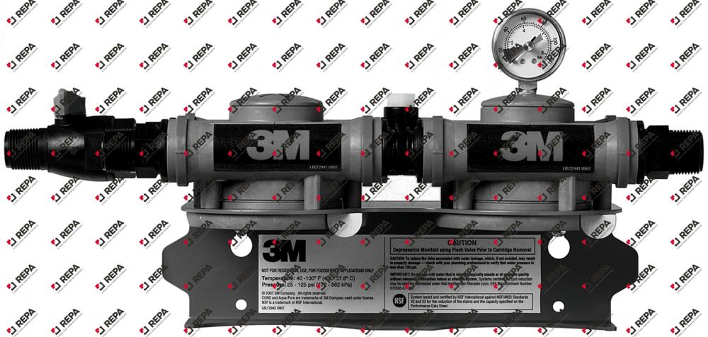 Testa filtro 3M High Flow Series per 2 filtri