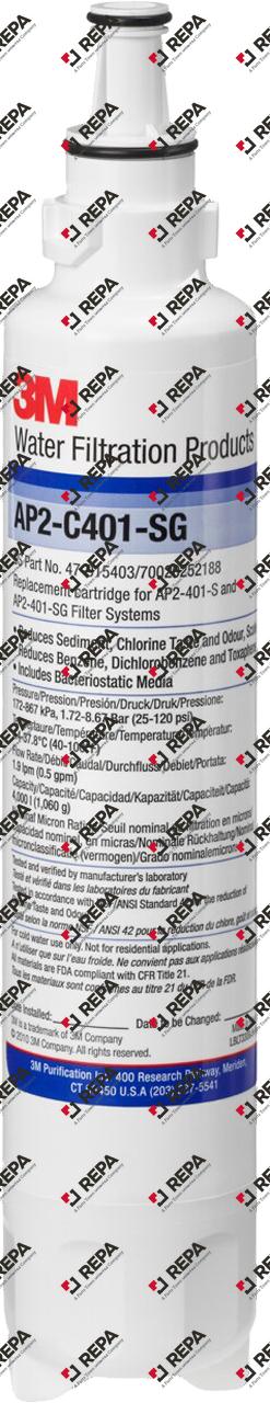 Filtro de agua 3M tipo AP2-C401-SG serie AP2 
