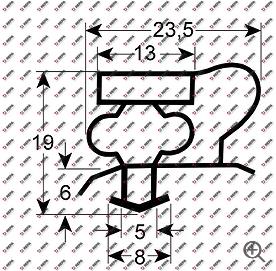refrigeration gasket profile 9165 W 390mm L 600mm
