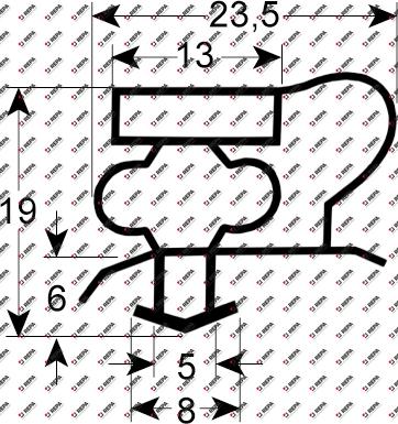 refrigeration gasket profile 9165 W 690mm L 1460mm