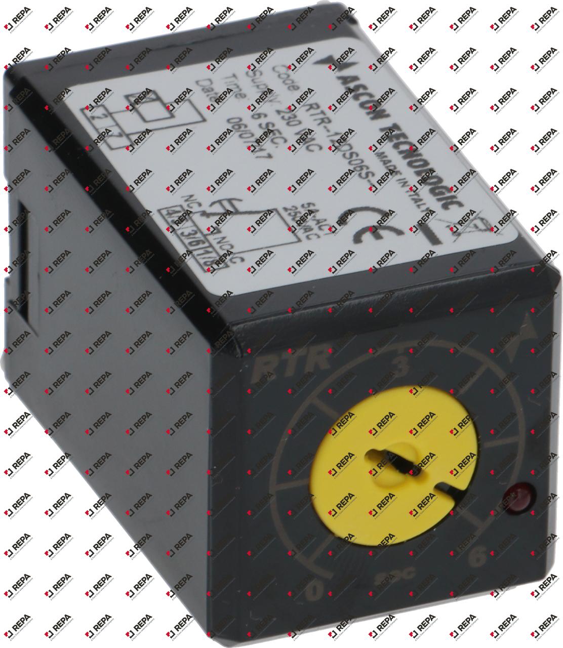 Zeitrelais TECNOLOGIC RTR12DS06S Zeitbereich 6s