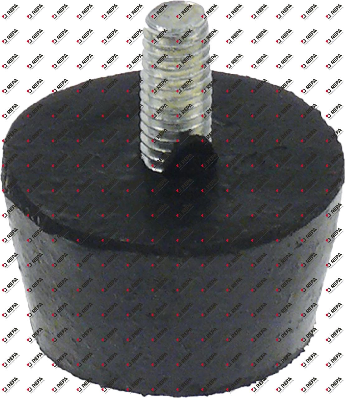 Gerätefuß ø 28mm H 17,5mm Gummi Bohrung ø 6mm
