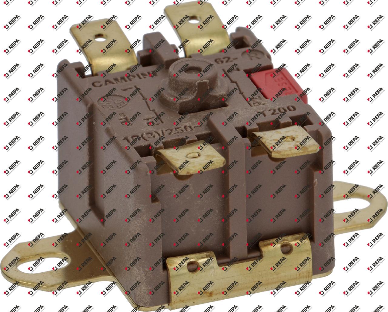 bi-metal safety thermostat switch-off temp. 130 °C