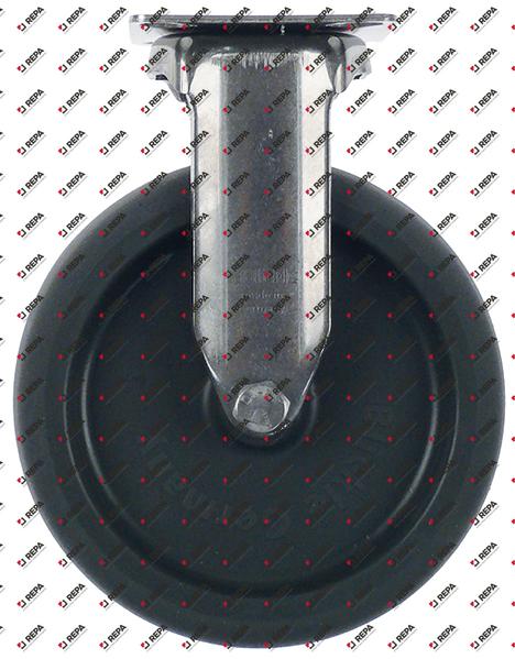 fixed castor ø 125mm plate fixing
