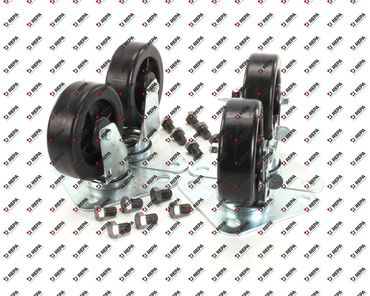 CASTER SET, W/ PLATE