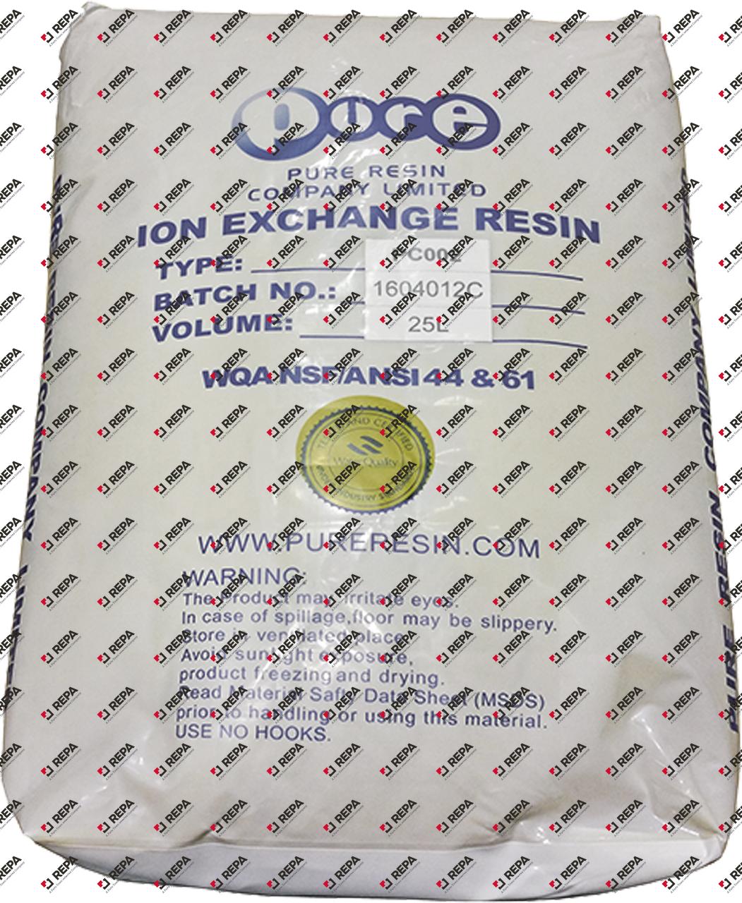 résine échangeuse ionique  type  25l 20,5kg