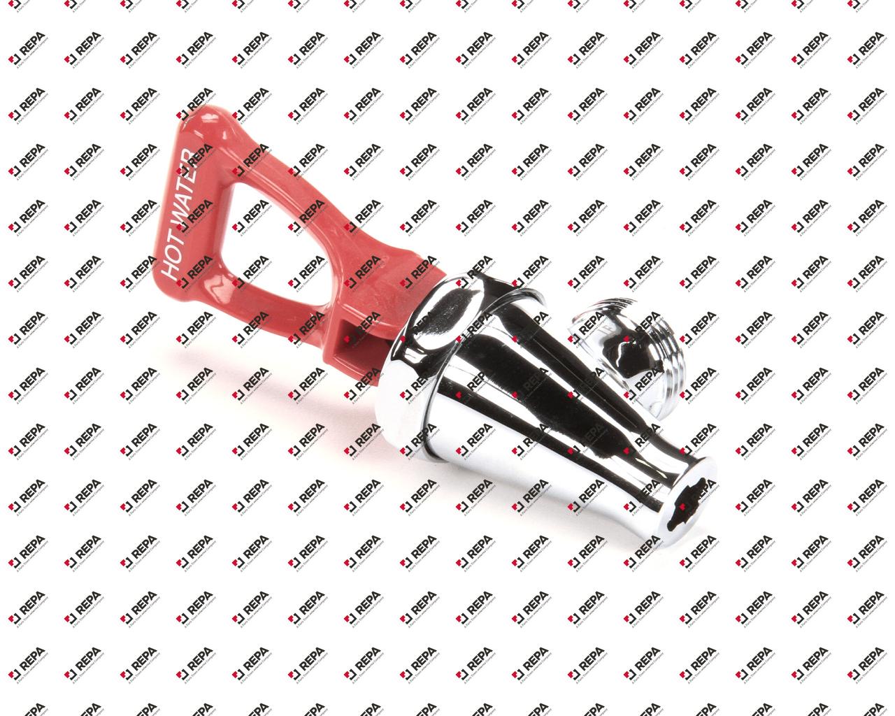 FAUCET ASSEMBLY CRM W/RED HANDLE