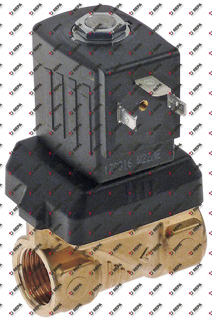 solenoid valve 2-ways 24VAC connection 1/2" L 58mm