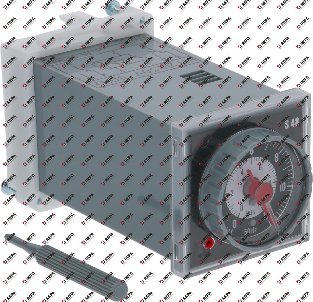 Zeitrelais CDC S48/704 Zeitbereich 0s-12Min 230VAC