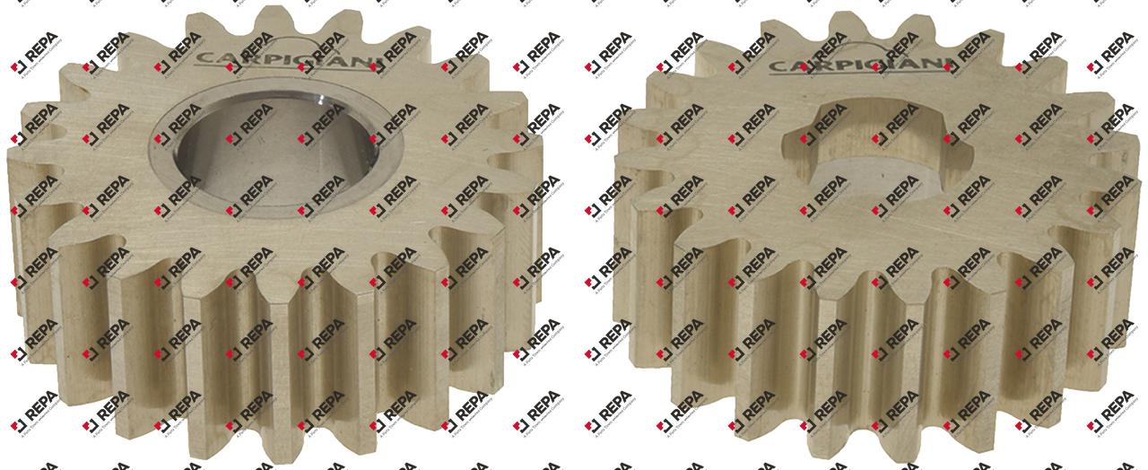 Coppia di ruote dentate plastica ø est. 44mm