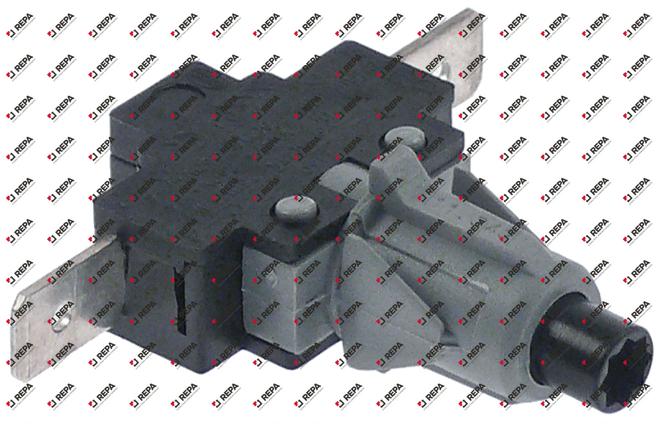 Drucktaster Einbaumaß ø12mm schwarz 1NO 250V 16A