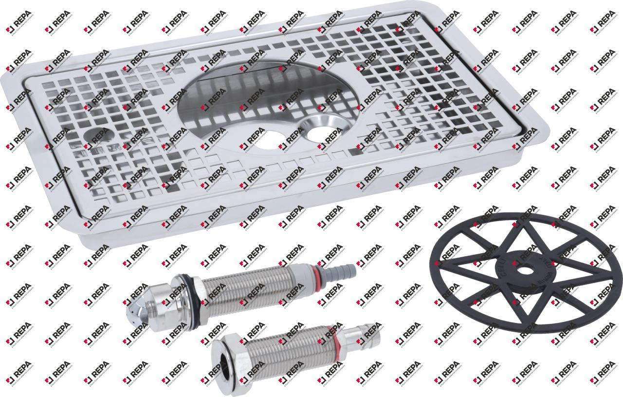 Lekbak RVS L 300mm B 180mm H 30mm compleet