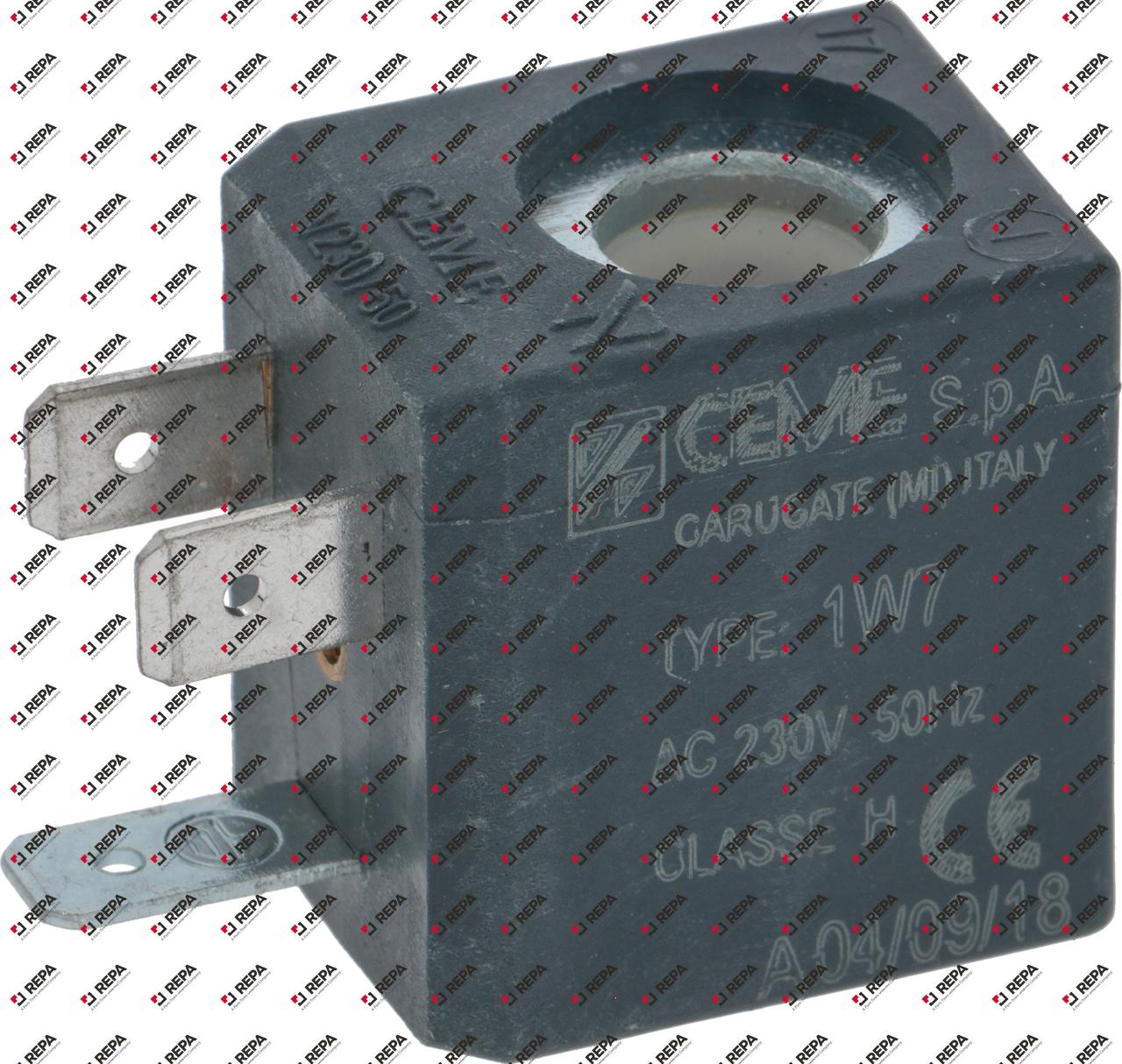 solenoid coil connection male faston 6.3mm CEME