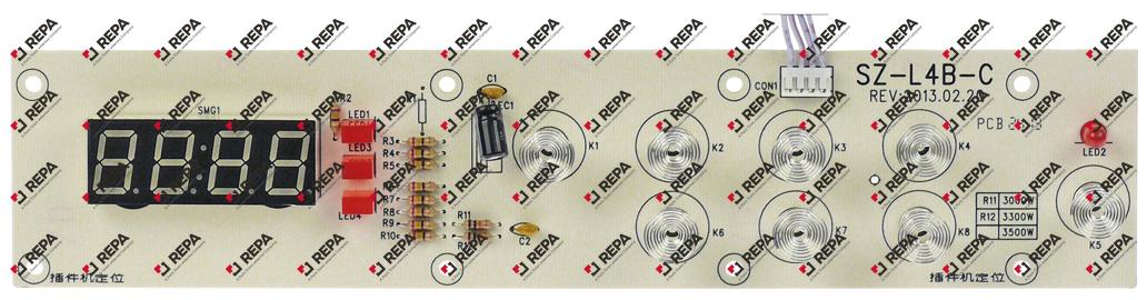 keypad PCB induction device GIC3035 L 247mm W 53mm