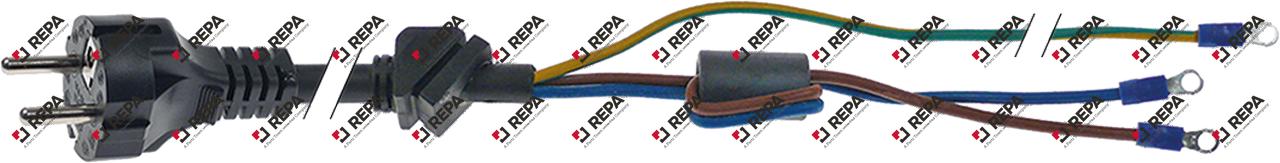power lead P+N+E 1mm² max 500V 1,5m Qty 1m