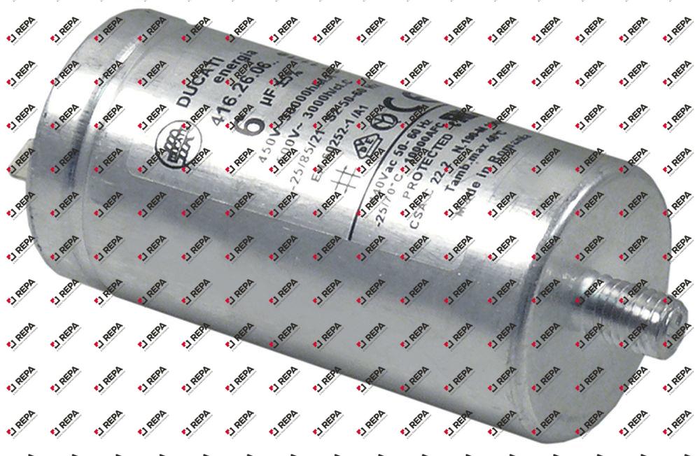 Betriebskondensator Kapazität 6µF 450V
