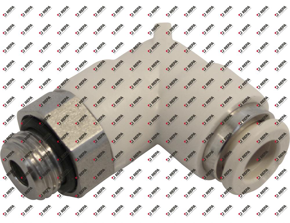 Push-in fitting angle 90° PPSU thread 1/8"
